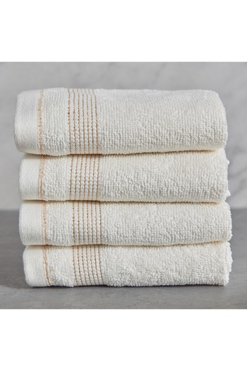 Generic Accent 4-Piece Finger Tip Towel Set - 30x30 cm