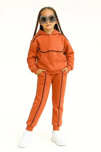 minikiss Hooded Girls' Tracksuit Set