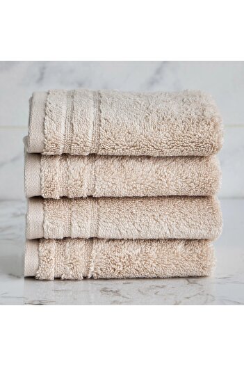 Generic Egyptian 4-Piece 600 GSM Cotton Fingertip Towel Set - 30x30 cm