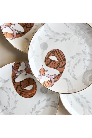 Generic Hana 4-Piece New Bone China Dinner Plate Set - 25 cm