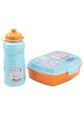 Peppa Pig Sandwich box and liquid bottle set, 400 ml, multicolor, Peppa Pig