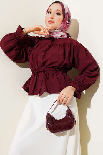MODA Short Shirt with Pleated Skirt and Bell Tunnels