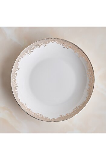 Generic Malika Porcelain Soup Plate - 22 cm