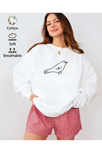 sole stories Μακρυμάνικο φούτερ με στάμπα Premium Oversize Cut