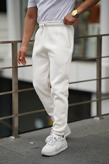Kozik Men's 100% Cotton Jogger Sweatpants Relaxed Fit Elasticated Leg