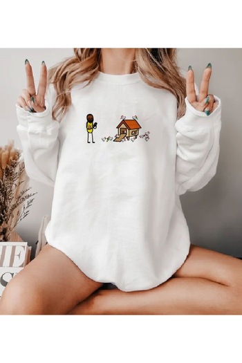 sole stories Μακρυμάνικο φούτερ με στάμπα Premium Oversize Cut