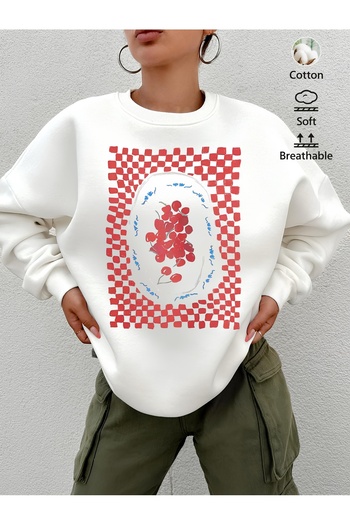 sole stories Μακρυμάνικο φούτερ με στάμπα Premium Oversize Cut