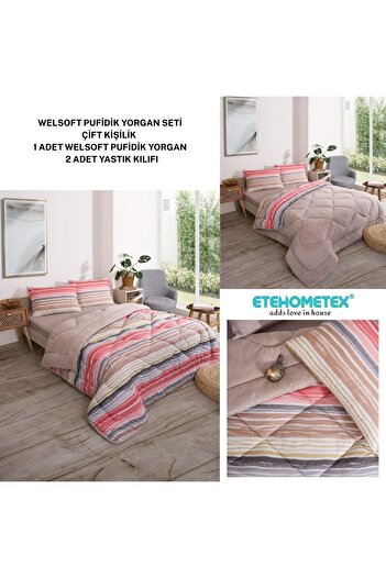 ETE HOMETEX Double Luxury Welsoft Bedspread Set 195X215Cm