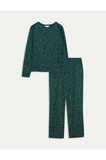Marks & Spencer %100 Pamuklu Baskılı Pijama Takımı