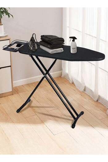 Generic Ironing Table with Heat-Resistant Black Cover