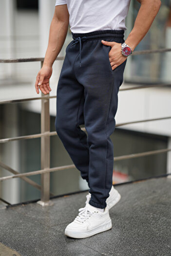 Kozik Men's 100% Cotton Jogger Sweatpants Relaxed Fit Elasticated Leg