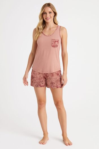 enmodaiçgiyim Women's Viscose Fabric Stretch Shorts Set - Summer, Comfortable, Stylish and Soft Loungewear Set