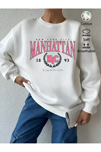 sole stories Μακρυμάνικο φούτερ με στάμπα Premium Oversize Cut