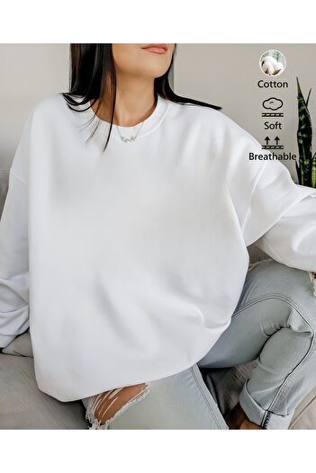 sole stories Μακρυμάνικο φούτερ με στάμπα Premium Oversize Cut