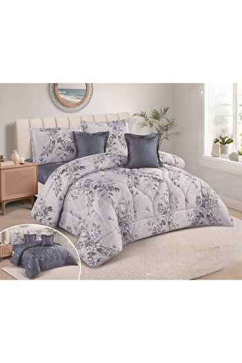 SNOOZYL Summer printed double bedspread with microfiber filling, size 170*220 cm