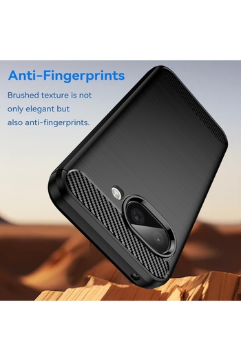 SKYDDAR INNOVATION Case for Google Pixel 9a, Carbon Silicone, Slim Silicone, Carbon Fiber texture, sticker set, Blue