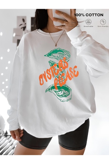 sole stories Μακρυμάνικο φούτερ με στάμπα Premium Oversize Cut
