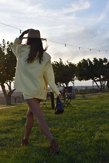 KHOLE Blazer Jacket Shorts Set
