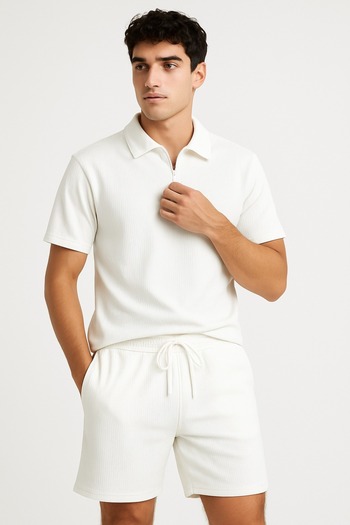 STITCH by MH Mens POLO Zipper Co-ord Shirt set