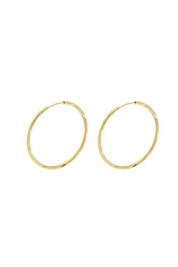 Bijuteria SORELLY Cercei Aur 14k Veriga cu Rizuri 2 cm