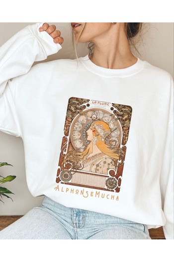sole stories Μακρυμάνικο φούτερ με στάμπα Premium Oversize Cut