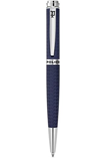 Police Franklin Pen Blue Textured Finish Strong Grip Bold Design for Dynamic Individuals