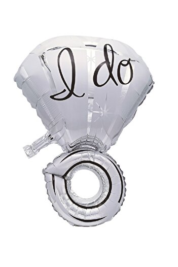 SDX Market Balon folie inel de logodnă argintiu 70 cm