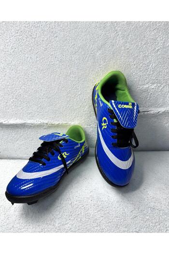 crybrands Cr7 Air Unisex Corner Black Cleats Carpet Field Sports Shoes-Football Shoes