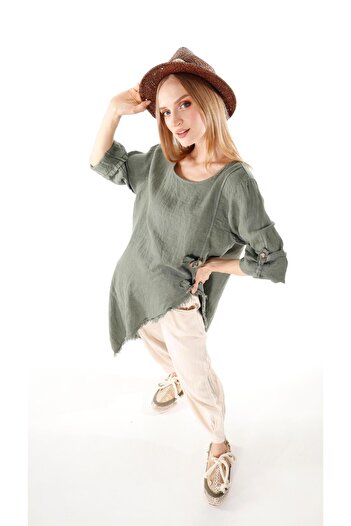 shE tekstil Italian Linen Loose Fit Tunic