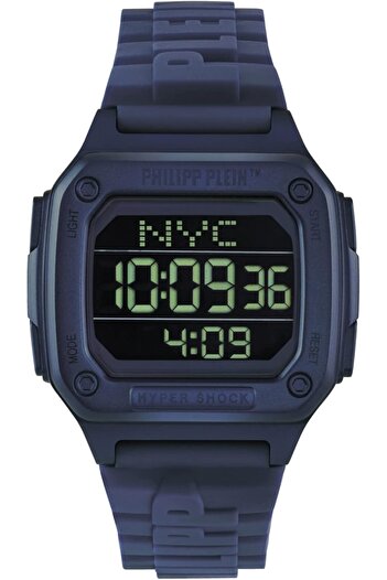 PHILIPP PLEIN Hyper $hock Collection Luxury Men's Watch Timepiece with a Blue Strap Featuring a Blue