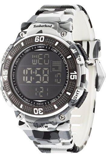 Timberland Men's Camouflage Effect Silicon Strap Watch, Black/Multicolour, Strap