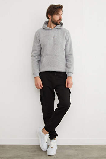 Fulla Moda Cargo Pocket Jogger Sweatpants with Elastic Waist