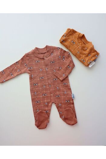 TinyAlp Basic Design Patterned Newborn Baby Boy Romper