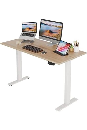 SKY TOUCH SKY-TOUCH Electric Standing Desk – Height Adjustable Desk 120 x 60cm, Memory Preset Controller, Si