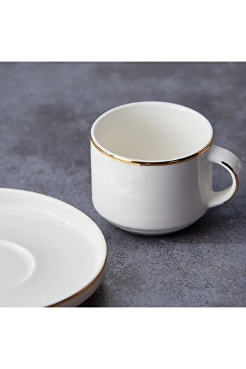 Generic Greece 2-Piece New Bone China Espresso Cup and Saucer Set - 90 ml