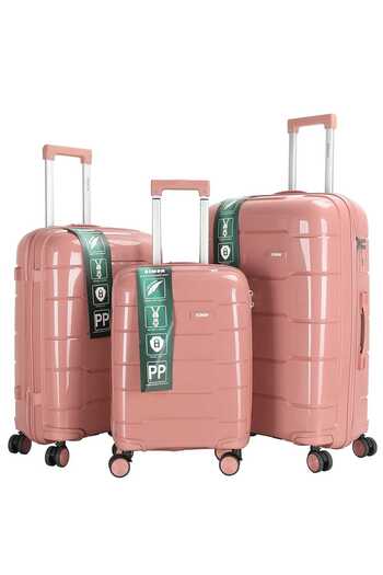 RIMON 3-Piece PP Luggage Set – Lightweight Durable Suitcases with Spinner Wheels & TSA Lock