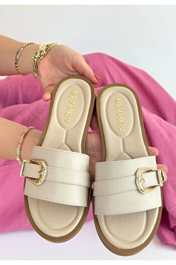 Erbilden Orja beige skin slipper