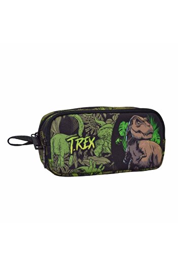 WİGGLE Trex Dinosaur Pencil Case, Jurassic World Pencil Bag 2134, Trex Dinosaur Patterned Pencil Holder, Pencil Case