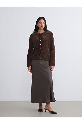 LC Waikiki Lcw Modest New Season Women's Crew Neck Knitwear Cardigan
