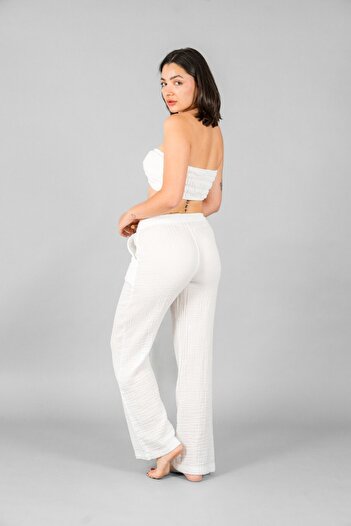 ASC SUN Palazzo Pants-Crop Top Set