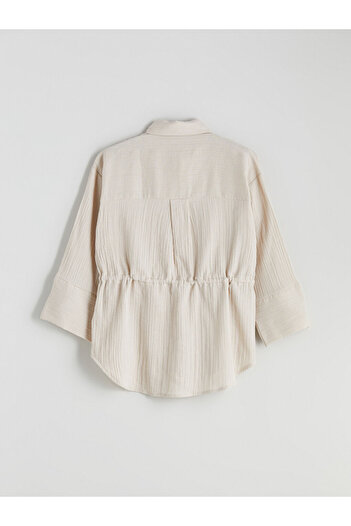 LC Waikiki Lcwaikiki Women's Textured Oversize Muslin Shirt
