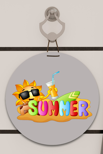 Dormot Digital Print Gray Standard, Sun Summer Themed, Door Ornament, Wall Ornament