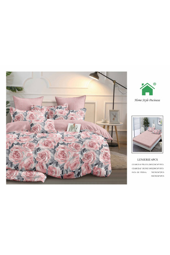 FIONNA.RO Fine Bed Linen With Elastic - Painted Roses