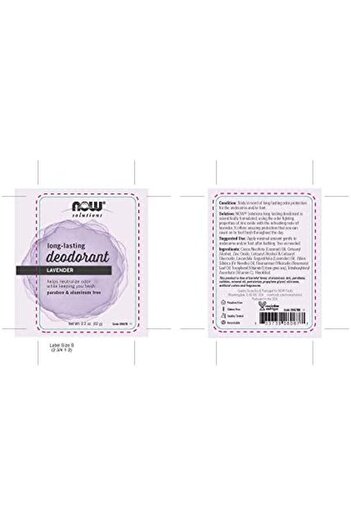 Now Foods Long Lasting Deodorant Stick with Lavender Scent, 2.2 oz (64g), for Unisex by NOW Foods