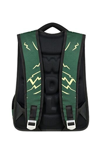 Paul Brand Speedy 3-Piece School Bag Set (Backpack, Lunch Bag, Pencil Case) – Green Patterned Boy