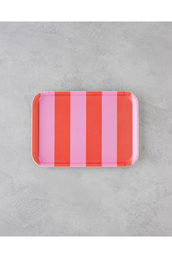 English Home Boldband Melamine Non-Slip Tray 20X28.5 cm Pink - Orange