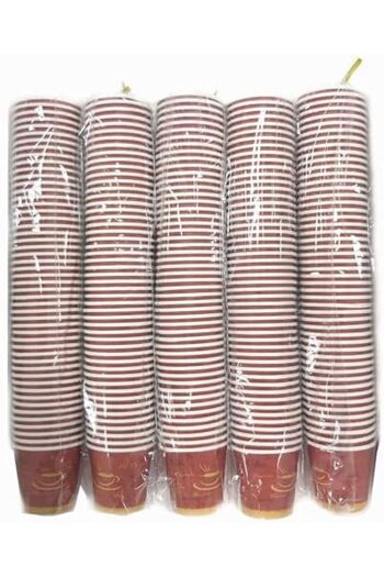 Alsaqer Paper Kahwa Cups 250-Pieces, 2.5 oz Capacity, Red