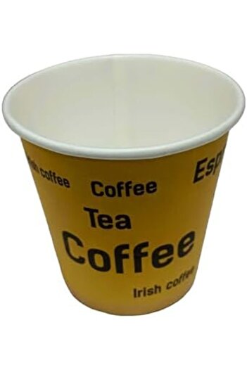 Alsaqer Disposable Paper Kahwa/Cawa Cups 50-Pieces, 2.5 oz Capacity, Yellow
