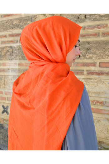 Bilenler Comfort Bamboo Shawl with Orange Buckle, Non-Slip
