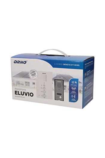 Orno Rodinný interkom ELUVIO OR-DOM-RE-914/W, automatické ovládání brány, ultratenký, černobílý